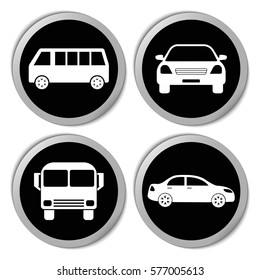 Transportation icons - vector stickers  set