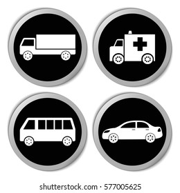 Transportation icons - vector stickers  set