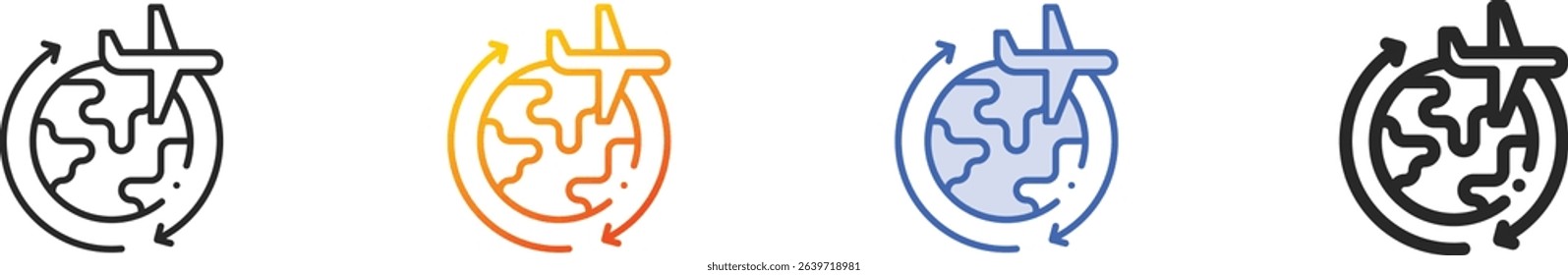 transportation icon.Thin Linear, Gradient, Blue Stroke and bold Style Design Isolated On White Background