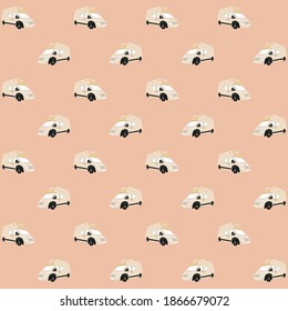 Transportation illustration.
Van vector pattern on a pink background.
Camper repeat texture.
