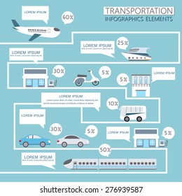 transportation info graphics element. can be used for workflow layout, diagram, number options, step up options, web design, banner template. Vector illustration