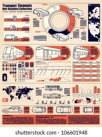 transportation info graphics, vector car set