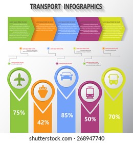transportation, infographic elements. vector illustration.