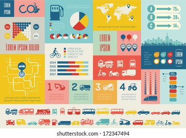 Transportation Infographic Template.