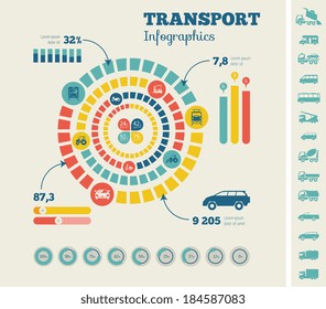 Transportation Infographic Template.