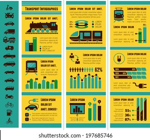 Transportation Infographic Template.