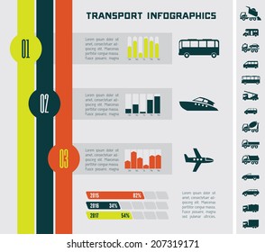 Transportation Infographic Template.