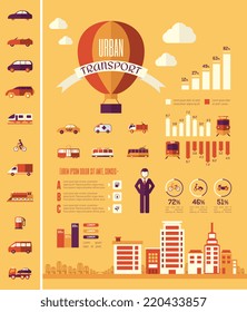 Transportation Infographic Template.