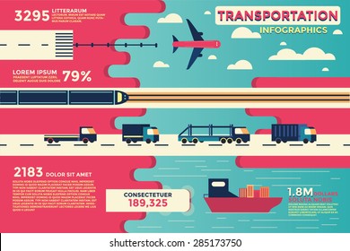 Transportation Infographics,vector,illustration.