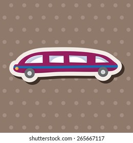 transportation limo theme elements vector,eps