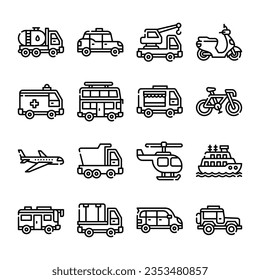 Vektorgrafik-Vektorgrafik-Symbol der Transportlinie