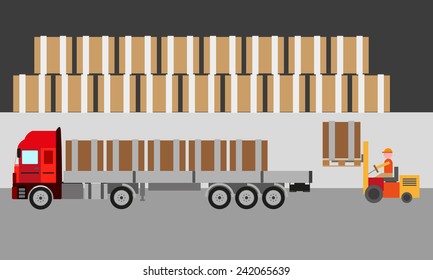 transportation logistic truck in stock vector