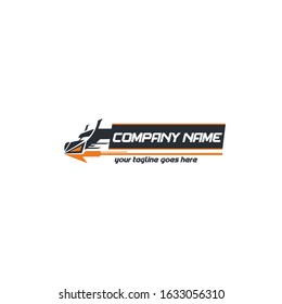 Transportation logo with truck design elements.