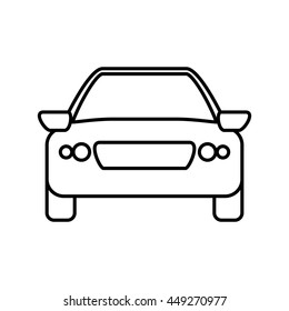 Transportation machine concept represented by car icon. isolated and flat illustration 