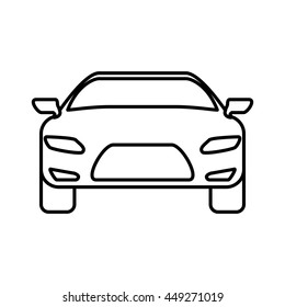 Transportation machine concept represented by car icon. isolated and flat illustration 