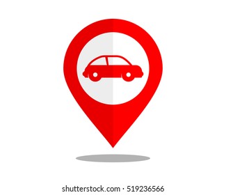 transportation marker pin path image vector icon logo