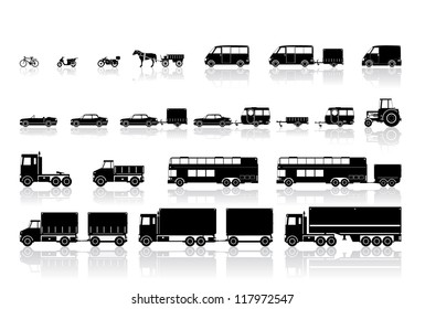 transportation, mode of transportation, black, white, icon, a bicycle - to the truck,