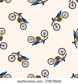 transportation motor, cartoon seamless pattern background