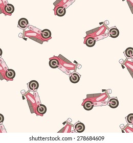 transportation motor,  cartoon seamless pattern background
