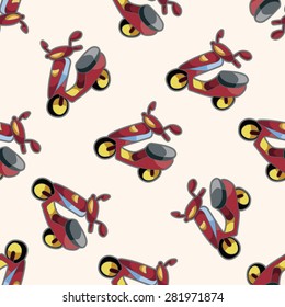 transportation motor , cartoon seamless pattern background