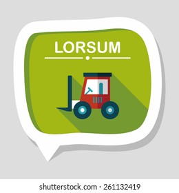 Transportation moving truck flat icon with long shadow,eps10