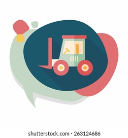 Transportation moving truck flat icon with long shadow,eps10