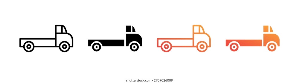 Transporte Icono de Estilo Múltiple Vector