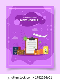 transportation new normal for template of banners, flyer, books cover, magazine with liquid shape color flat style