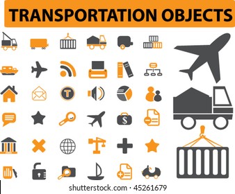 transportation objects. vector