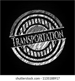 Transportation on chalkboard