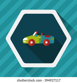 Transportation open car flat icon with long shadow,eps10
