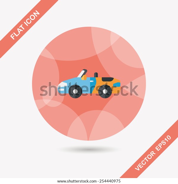 Transportation
open car flat icon with long
shadow,eps10