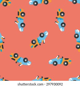 Transportation open car flat icon,eps10 seamless pattern background