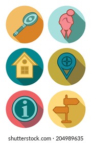 Transportation and outdoor flat Icons