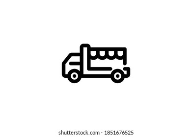 Transportation Outline Icon - Stand Car