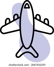 Transportation plane, illustration, vector, on a white background.