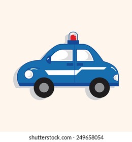 transportation police car theme elements vector,eps