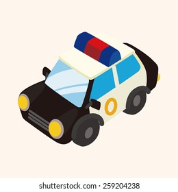 transportation police car theme elements