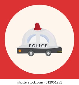 transportation police car theme elements vector,eps