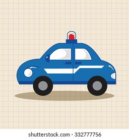transportation police car theme elements vector,eps