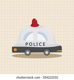 transportation police car theme elements vector,eps