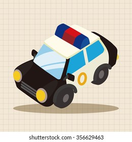 transportation police car theme elements