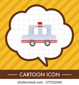 transportation police car theme elements vector,eps