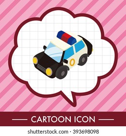 transportation police car theme elements