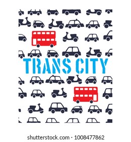 transportation printing cartoon vector