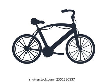 transportation recreational bike silhouette isolated icon