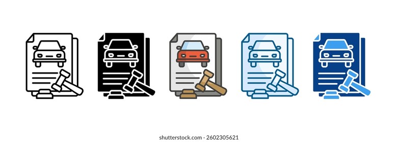 Transportation Regulation Icon Set Multiple Style Collection