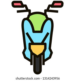 Transportation Related Vector Color and Line Style Icons Set.  256x256 Pixel Perfect. - Vector. motorcycle
automatic Icon Vector