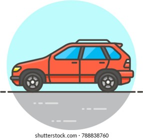 Transportation Road- Multicolor Icon