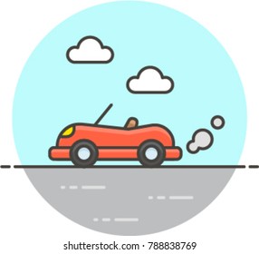 Transportation Road- Multicolor Icon